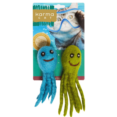 Assorted Felted Octopus Toys - 2 Pack