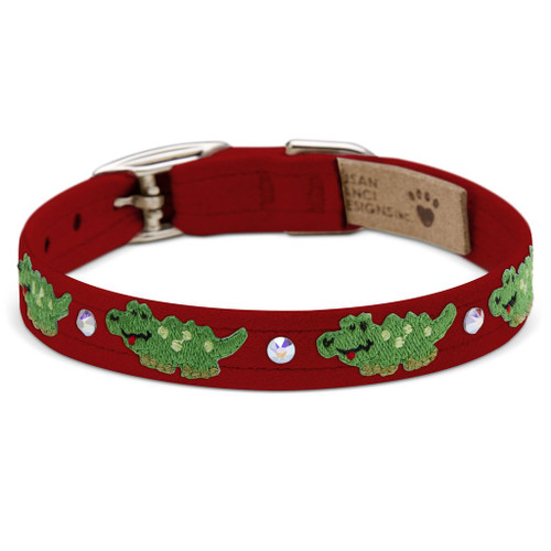 Gucci Poochie Italian Leather Dog Collar- Petal Pink at