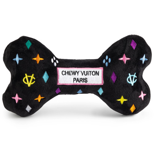 Black Monogram Chewy Vuiton Bone Toy