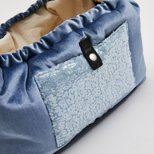 Louisdog Denim Velour Sling Bag