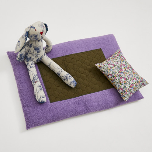 Louisdog Purple Square Rug