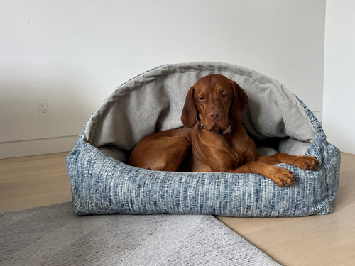 Bowsers Chenille PORTOFINO + Boucle VANILLA Scoop Nesting Dog Bed