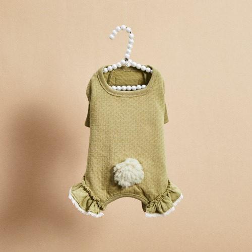 Louisdog Bunny Tail Pants/Leaf Green