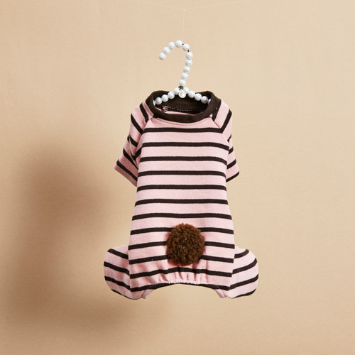Louisdog Bunny Tail Pants/Blush Stripes