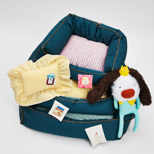 Louisdog Teal Gleam Boom Bed