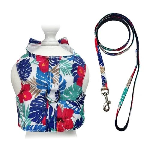 Hawaiian Harness Vest with Matching Leash 
