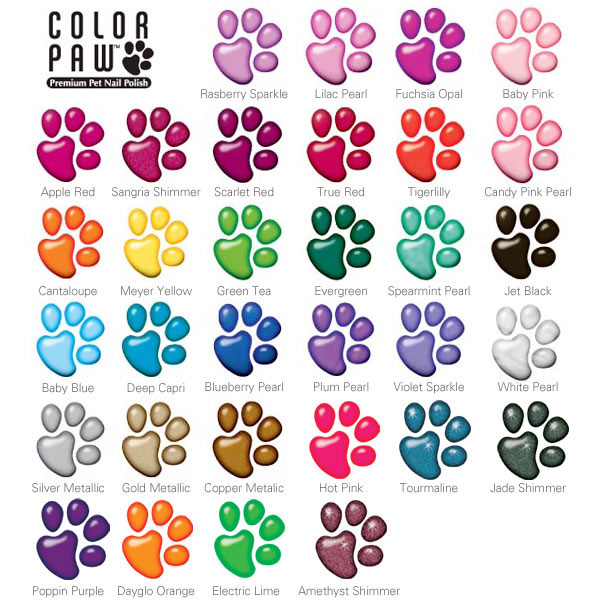 Paw Polish Color Options