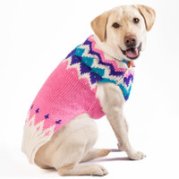 Pink Ski Bum Dog Sweater