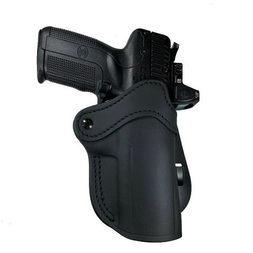 Five-seveN® Compatible Optic Ready Leather Paddle Holster