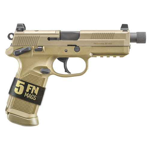 FN FNX-45 Tactical with 5 x 15rd magazines - FDE