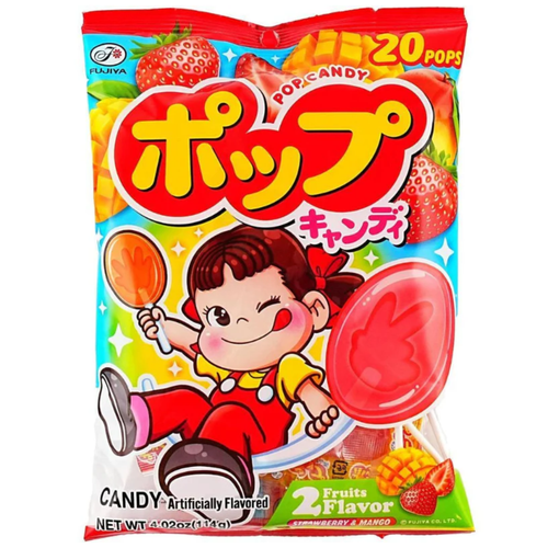 Fujiya Strawberry & Mango Lollipops