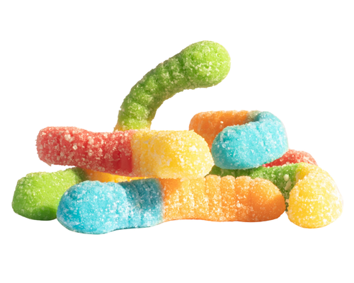 Gummi Sour Neon Worms