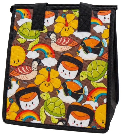 Small Insulated Bag - State Icons Brown