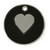 Black enamel engraved pet tag with heart picture