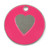 Pink enamel engraved pet tag with heart picture
