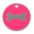 Pink enamel engraved pet tag with bone picture