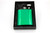 Green stainless steel hip flask in gift box