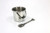 Pewter 'Bucket & Spade' egg cup & spade