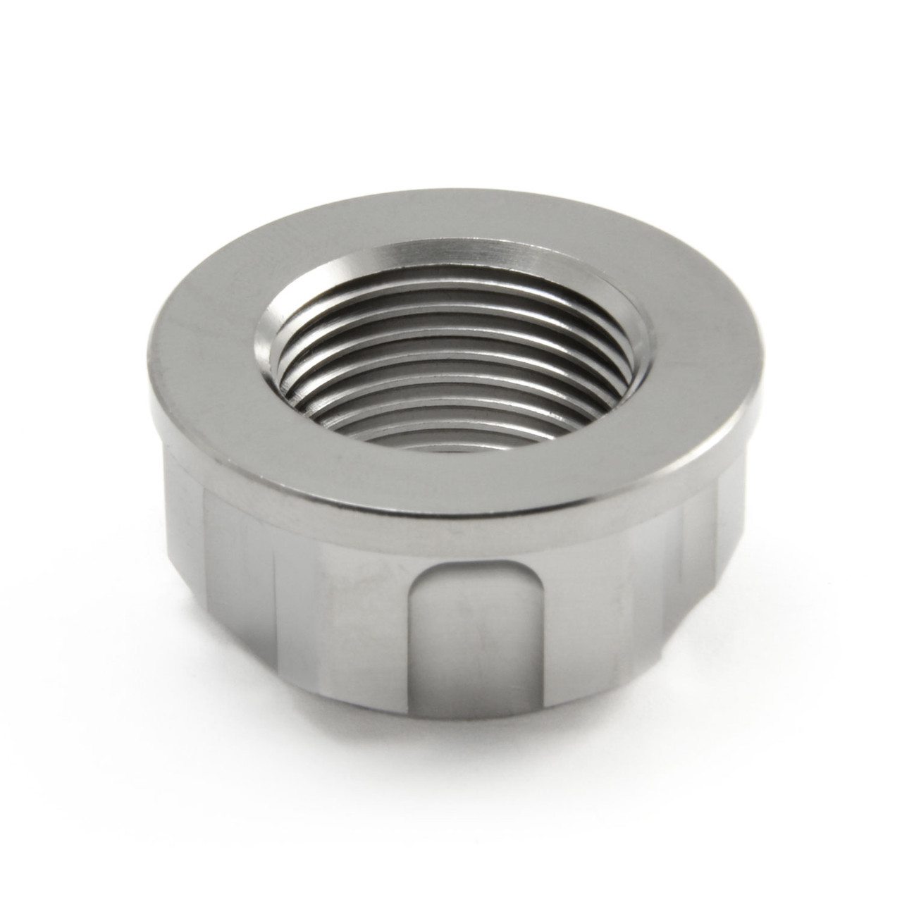 Titanium Flanged Axle Nut M20x(1.50mm) 32mm Flange Front Wheel