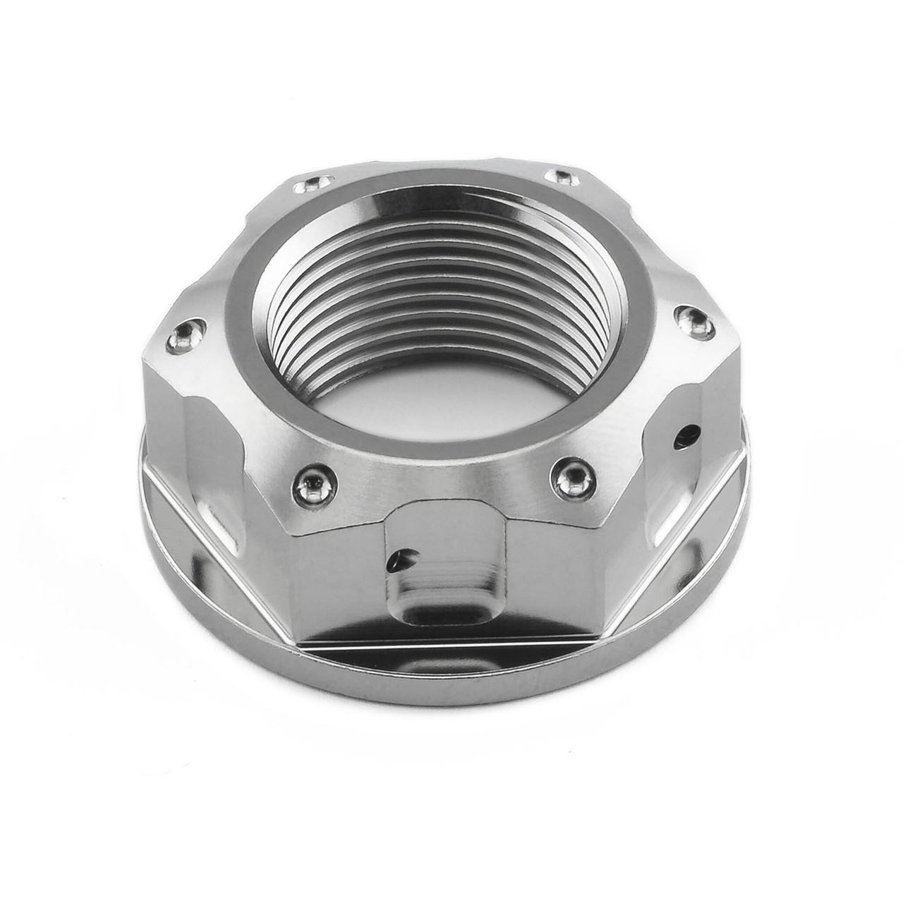Titanium Flanged Axle Nut M22x(1.50mm) Rear Wheel Drilled | Pro-Bolt
