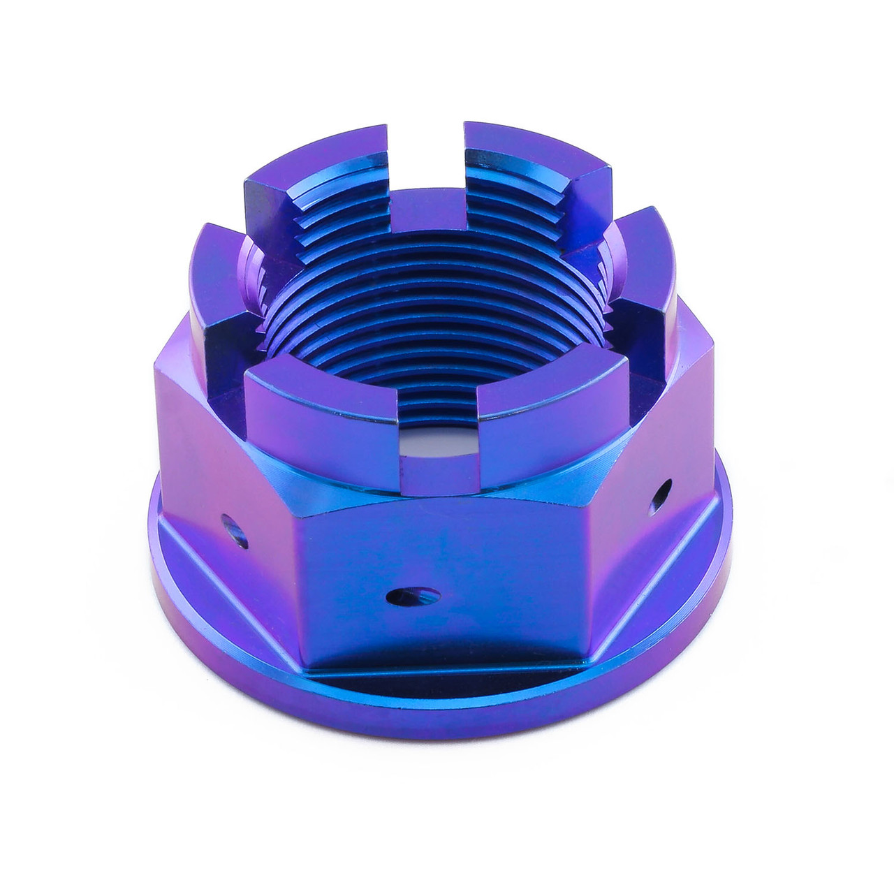 Titanium Flanged Axle Nut M24x(1.50mm) Castellated Drilled Rear
