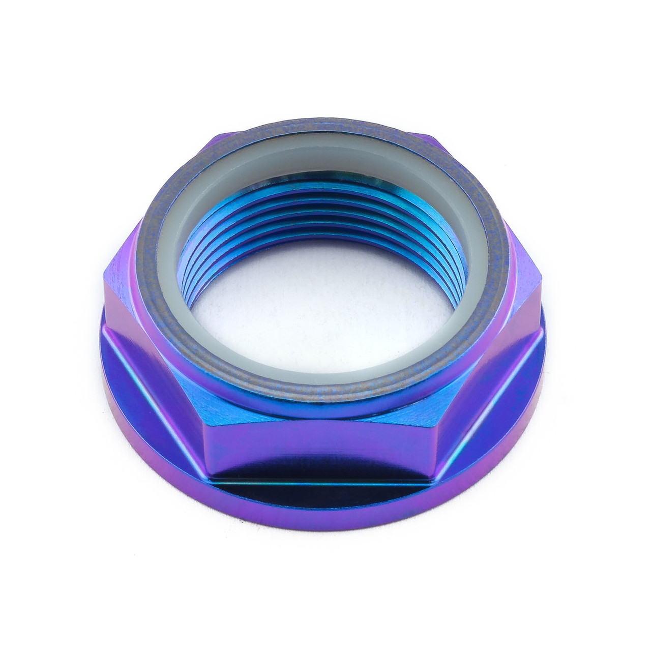 Nut Titanium Flanged Axle Nut M25x(1.50mm) Nylock Rear Wheel | Pro-Bolt