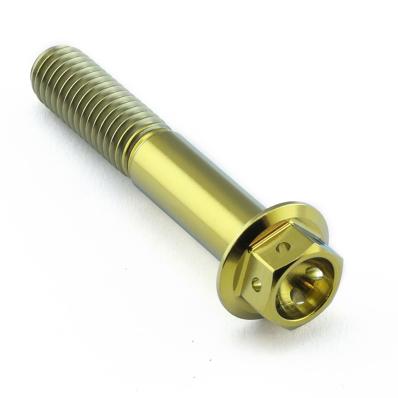 M6 Hex Bolts 4-Pack Titanium Flange Bolts M6 - Choose Your Length (10mm To 65mm), Hex Head, For Motorcycles/Bikes M6 Bolt Flat Head - Foto 6