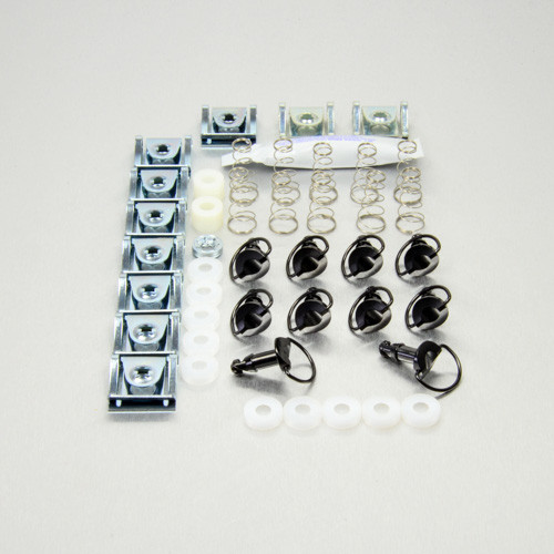 Oldbones 10 stuks motorfietsbevestigingen snelsluiting D-ring type C 14 mm ( zwart