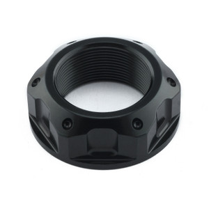 Aluminium Flanged Top Yoke Nut M25x(1.00mm) (Open) Black