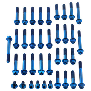 Titanium Engine Kit Triumph Bobber Flanged Hex Head Bolt Blue