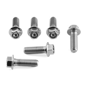 Stainless Steel Disc Rotor Bolts M8 x 25mm Flanged Hex Pack x6