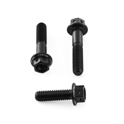 Aluminium Brake & Clutch Lever Perch Pinch Bolt Kit Race Spec Etched Black