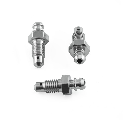 Stainless Steel Bleed Nipple M7x(1.00mm) Rear Brake Master Cylinder Pack x3