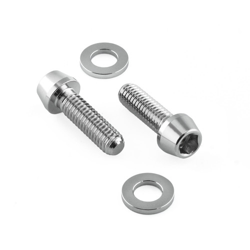 Stainless Steel Cycle Caliper Kit M6x(1.00)x20mm Tapered Socket Cap & Washers
