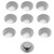 Aluminium Button Insert M10 (Fits 8mm AK) Pack x10 Silver