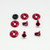 Aluminium Countersunk Bolts (M6x15mm) & Washers (M6x22mm) Pack x4 Red