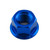 Aluminium Flanged Nut M8x(1.25mm) Blue