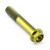 Titanium Flanged Hex Head Bolt M12x(1.25mm)x70mm Gold