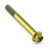 Titanium Flanged Hex Head Bolt M8x(1.25mm)x65mm Gold