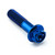 Titanium Flanged Hex Head Bolt M8x(1.25mm)x35mm Race Spec Blue