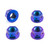 Titanium Sprocket Nuts M8x(1.25mm) Drilled Pack x4 Purple Haze