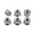 Titanium Sprocket Nuts M8x(1.25mm) Pack x6