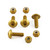 Aluminium Screen Kit 4 Bolt with Nylock Nuts Gold