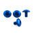 Aluminium Radiator Guard Mount Bolt Kit Blue