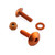 Aluminium Reservoir Mount Bolt Kit Front & Rear Brake Orange