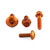 Aluminium Reservoir Mount Bolt Kit Front & Rear Brake Orange