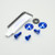 Aluminium Chain Guard & Rear Hugger Bolt Kit Blue