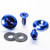 Titanium Chain Guard & Rear Hugger Bolt Kit Blue