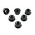 Stainless Steel Sprocket Nut M10x(1.25mm) Pack x6 Black