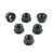 Stainless Steel Sprocket Nut M8x(1.25mm) Pack x6 Black
